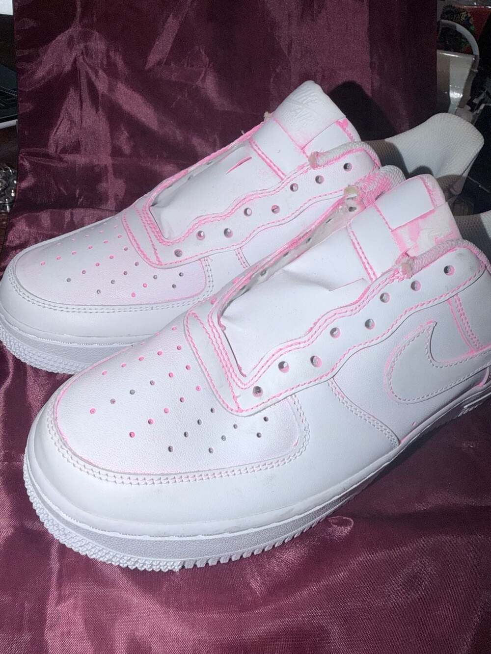 Nike Air Force 1 '07 LX White Pink DD8959-100 Size 10 - Picture 3 of 7